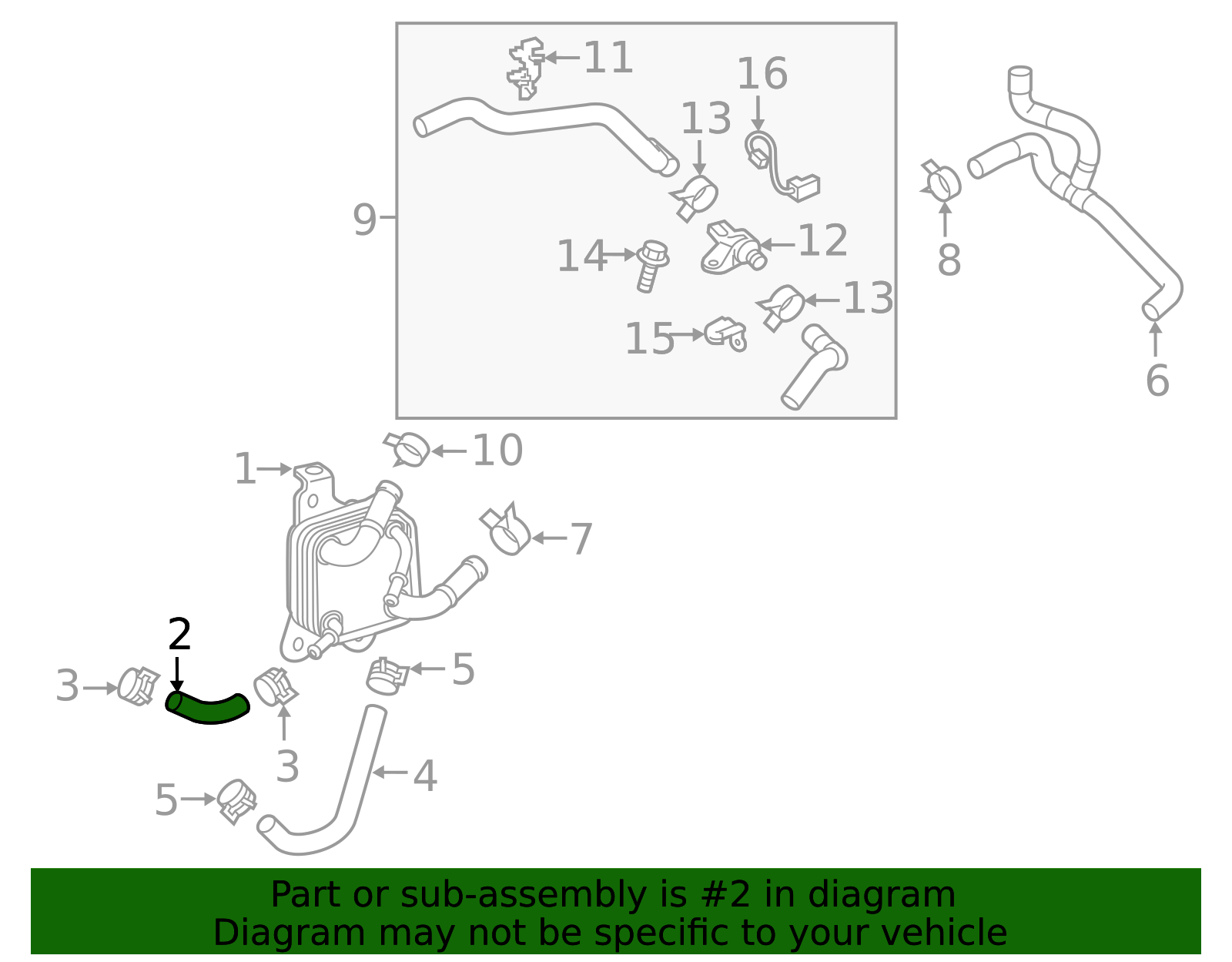 Automatic Transmission Oil Cooler Hose - Toyota (32941-33190)