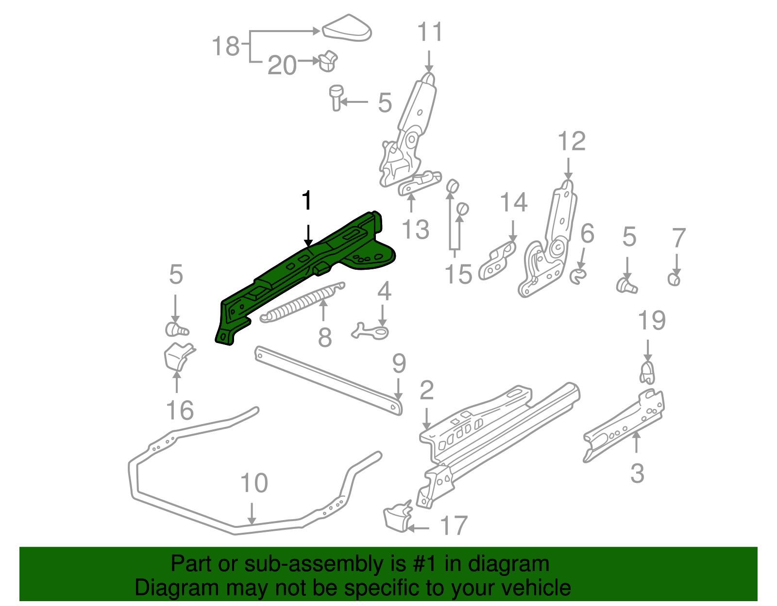 Seat Adjuster - GM (88994414)