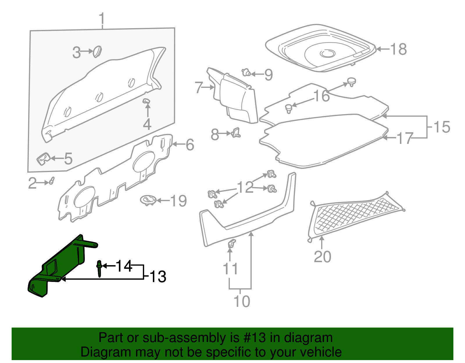 Seat Back Panel - Buick (25762921)