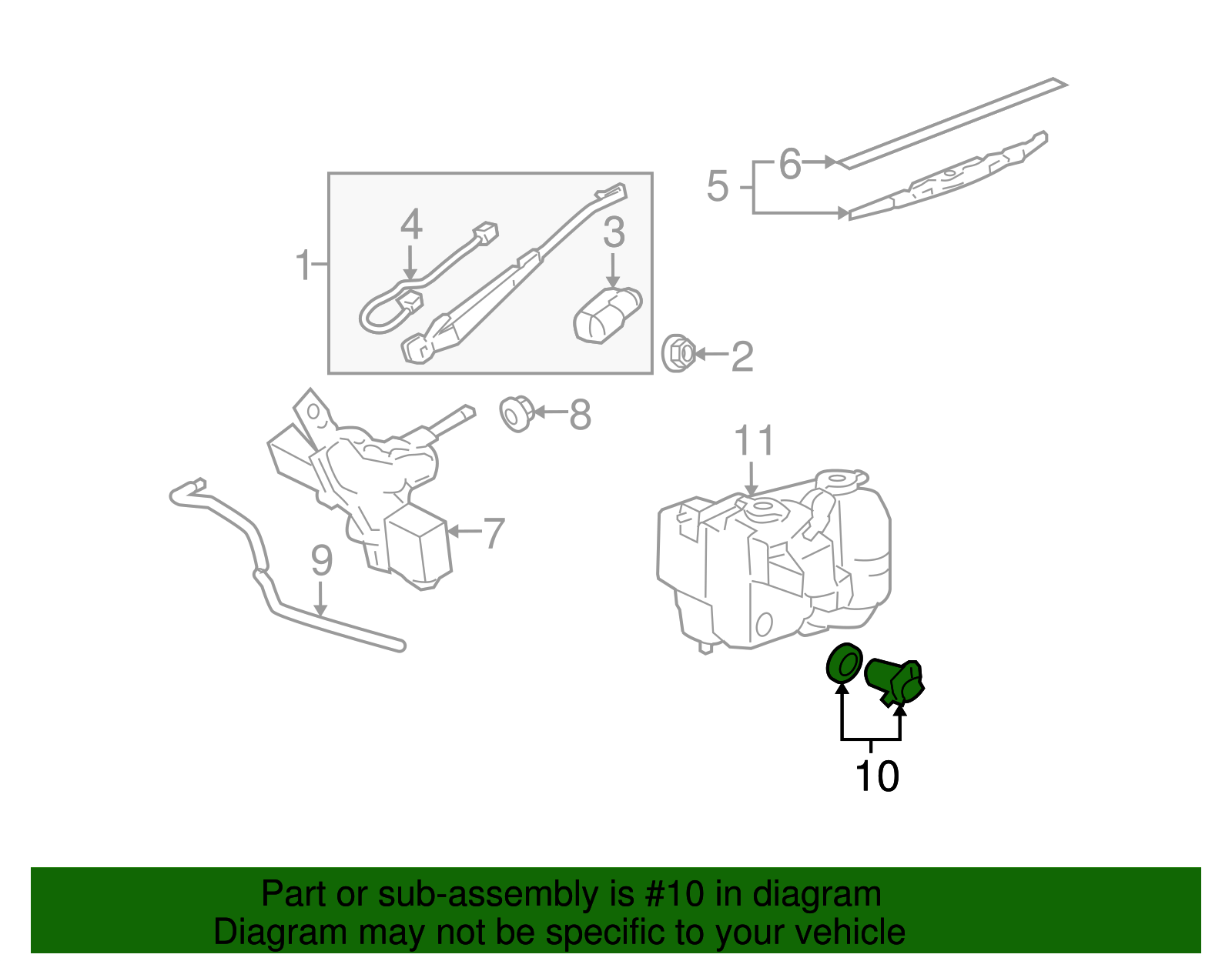Windshield Washer Pump Kit - GM (10389565)