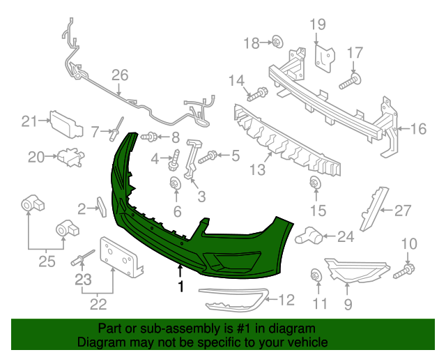 thumbnail image 2 of Direct Replacement Front Lower Bumper Cover Grille Molding For 2017-2020 Lincoln MKZ – Moe-tech 2 of 6