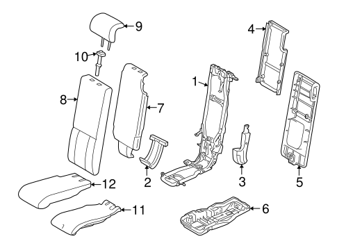 TOYOTA Genuine 71861-0E050-B0 Seat Cushion Shield