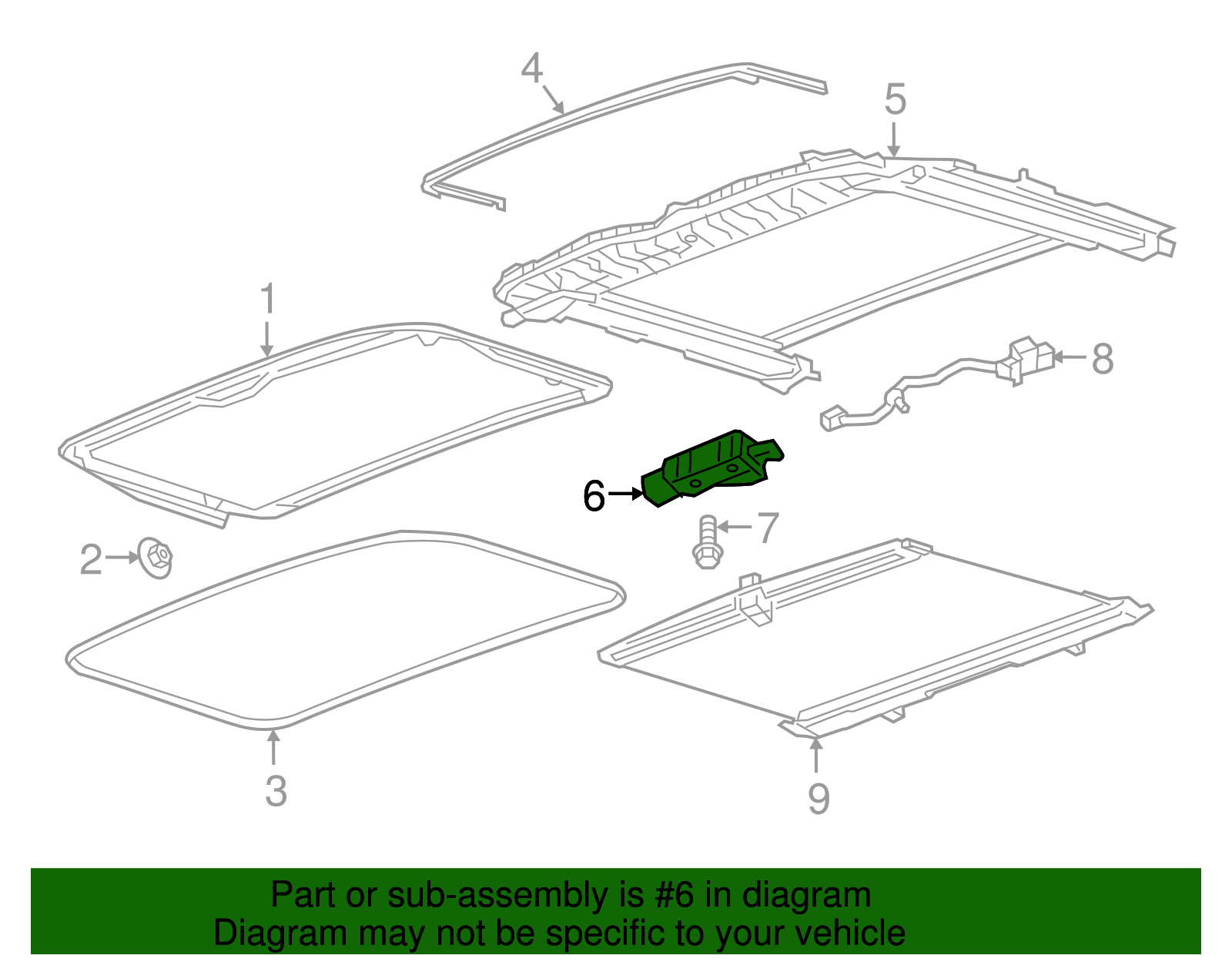 Sunroof Sunshade Motor with Control Module - GM (84379143)