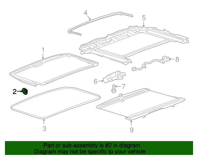 20172020 GM Sunroof Glass Bolt 11611382