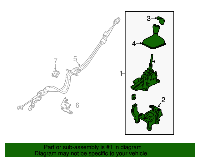 Gear Shift Assembly 20152018 Ford Focus (F1FZ7210AF) OEM Ford Parts