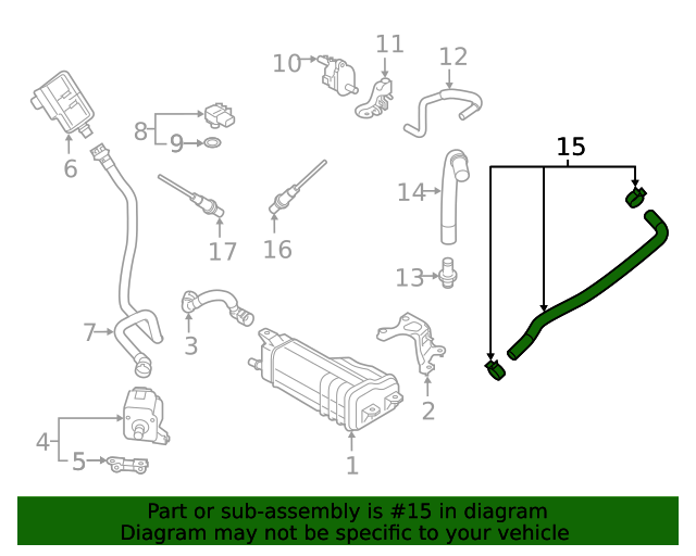 99081AA730 PCV Hose 20192021 Subaru Forester World OEM Parts Subaru