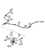 4877018AC - Brakes: Parking Brake Cable, Right Rear for Jeep: Compass, Patriot Image image