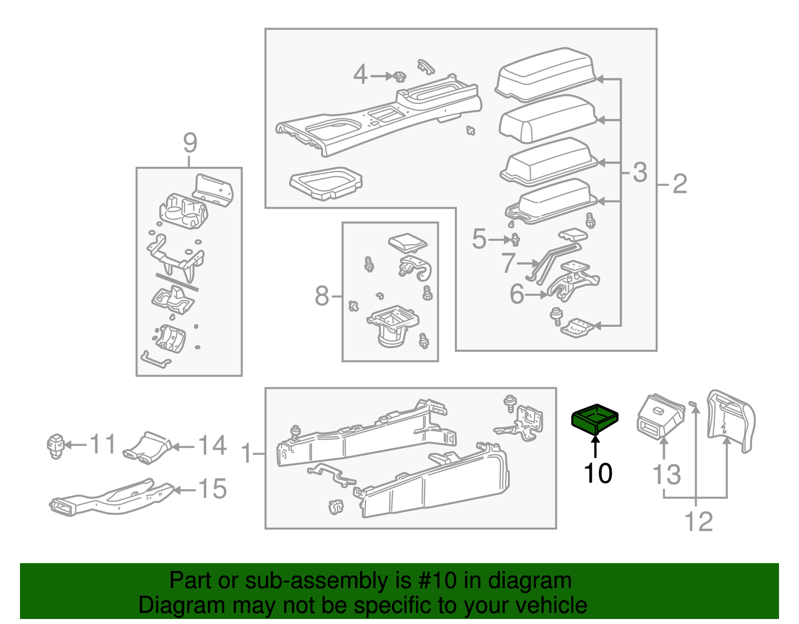 Utility Tray - Ford (XW4Z-5406202-AAA)