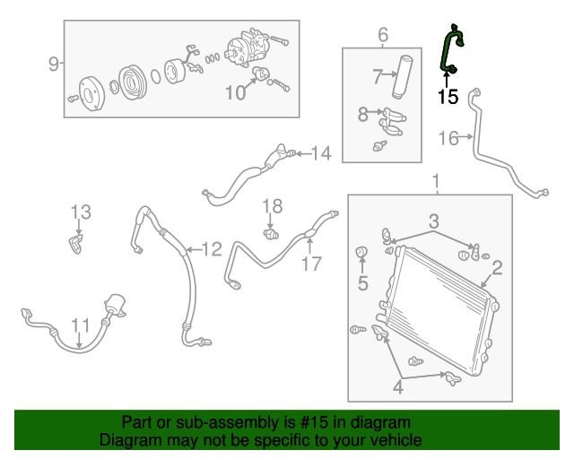 TOYOTA 887160C040 GENUINE OEM AC TUBE
