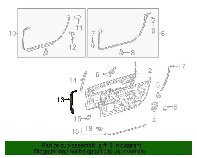 20182021 Lexus Front WeatherStrip 6786611010 OEM Parts Online