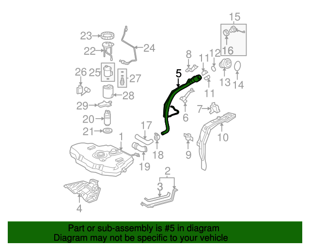 20052008 Toyota Fuel Filler Neck 7720102180 Toyota Parts Center