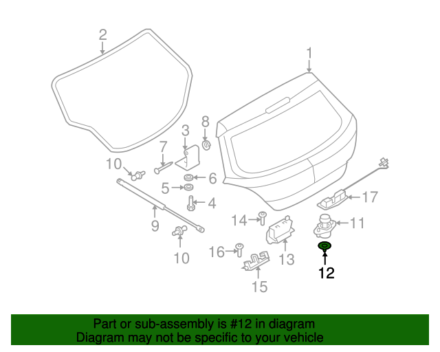 20082024 GM Liftgate Adjust Bumper Pad 13233501 GM