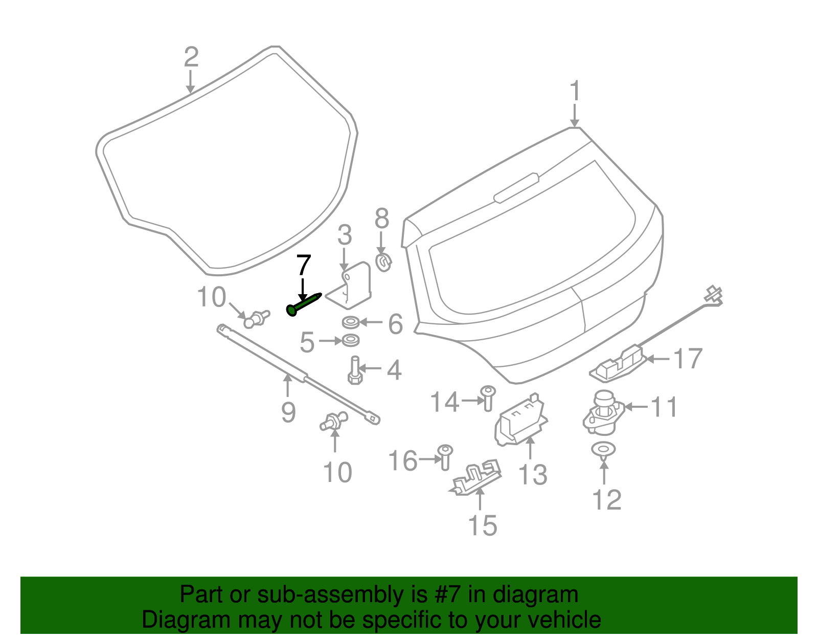 Liftgate Hinge Bolt - GM (90037240)