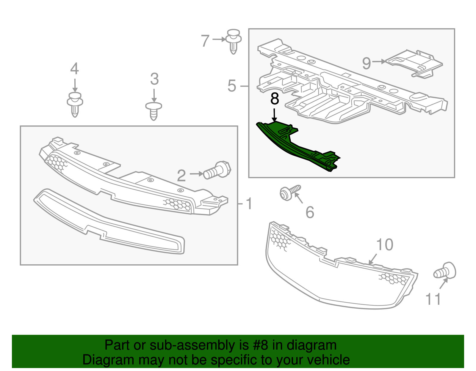 Front Intake Air Duct Deflector - GM (96981604)