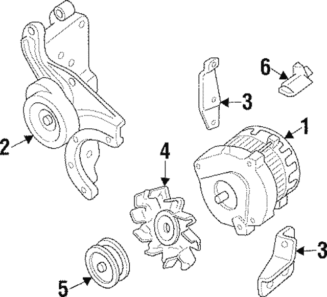19871993 GM Alternator Bracket 10103607