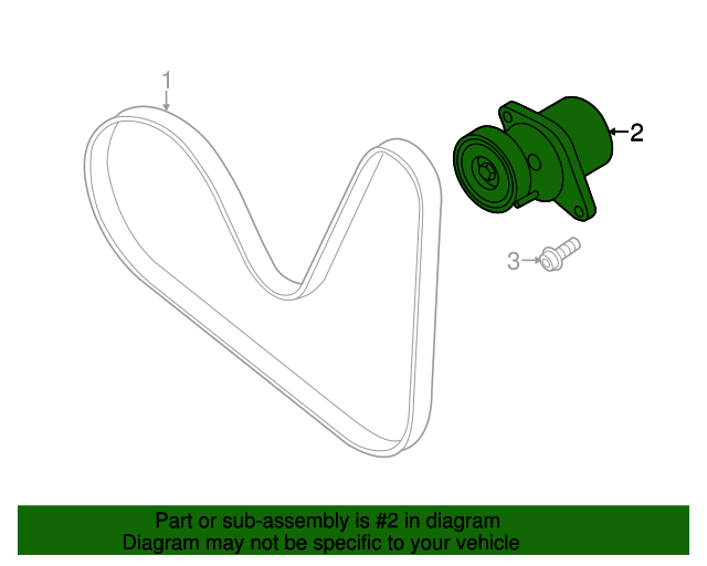 20122023 Audi Belt Tensioner 06L903133D Genuine Audi Parts