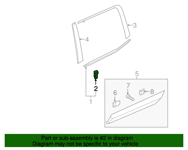 91503SWAA01 Clip, Door Molding 20072021 Honda Honda Parts Online