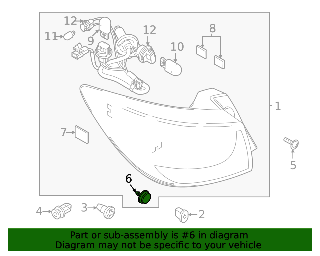 90118WBB82 Tail Lamp Assembly Guide 2020 Toyota Yaris OEM