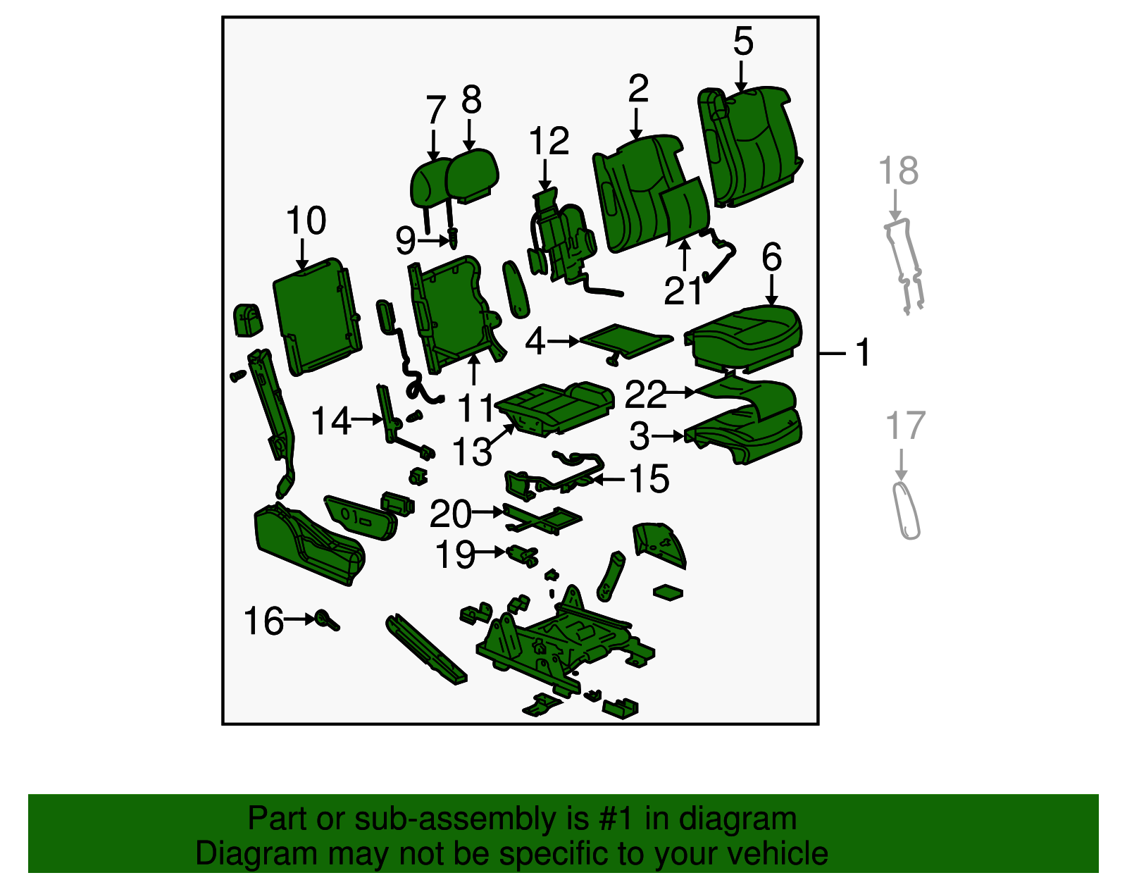 Seat Assembly - GM (89045703)