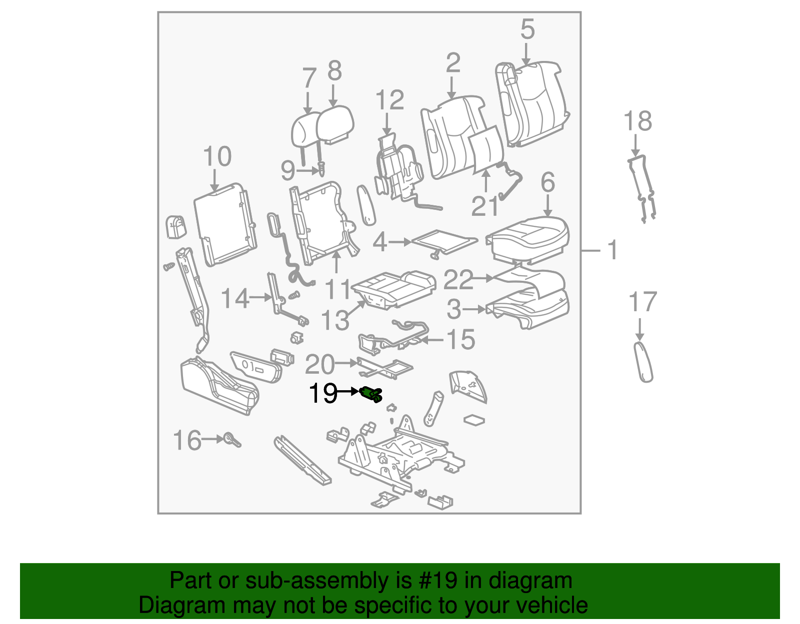 Recline Motor - GM (88940269)