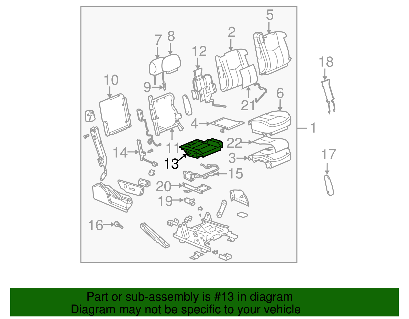 Seat Frame - GM (88943141)