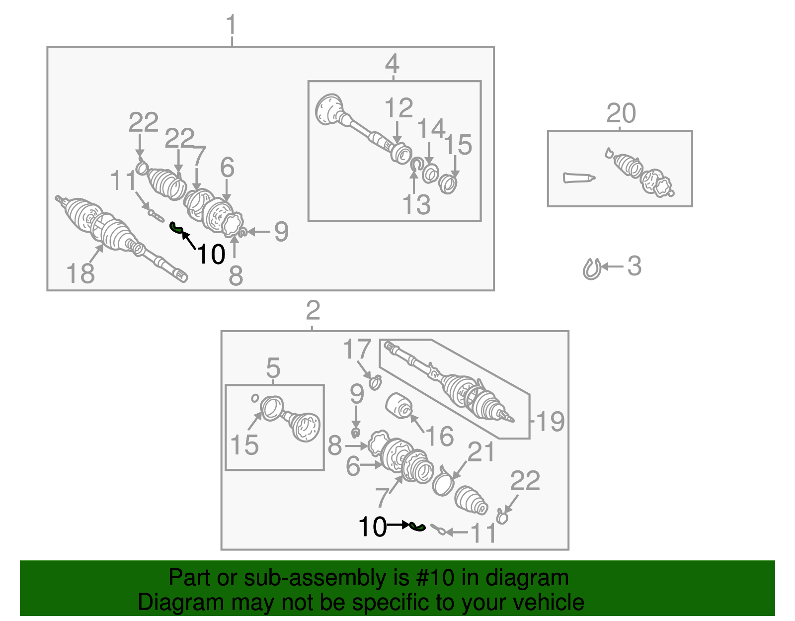 CV Joint Retaining Ring (Left, Right, Front, Rear) - Toyota (43489-17010)