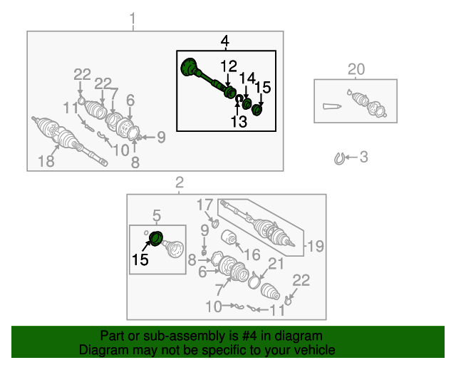 20012003 Toyota Highlander Stub Shaft 4304928010 Toyota of Des