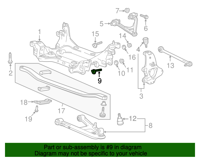 20142019 Chevrolet Corvette Lower Control Arm Bolt 11611443 GMPartsNow