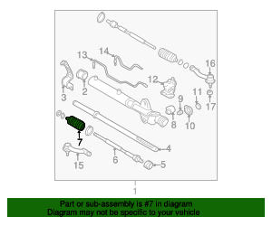 57740-2E000 - Rack and Pinion Bellows 2005-2009 Hyundai Tucson