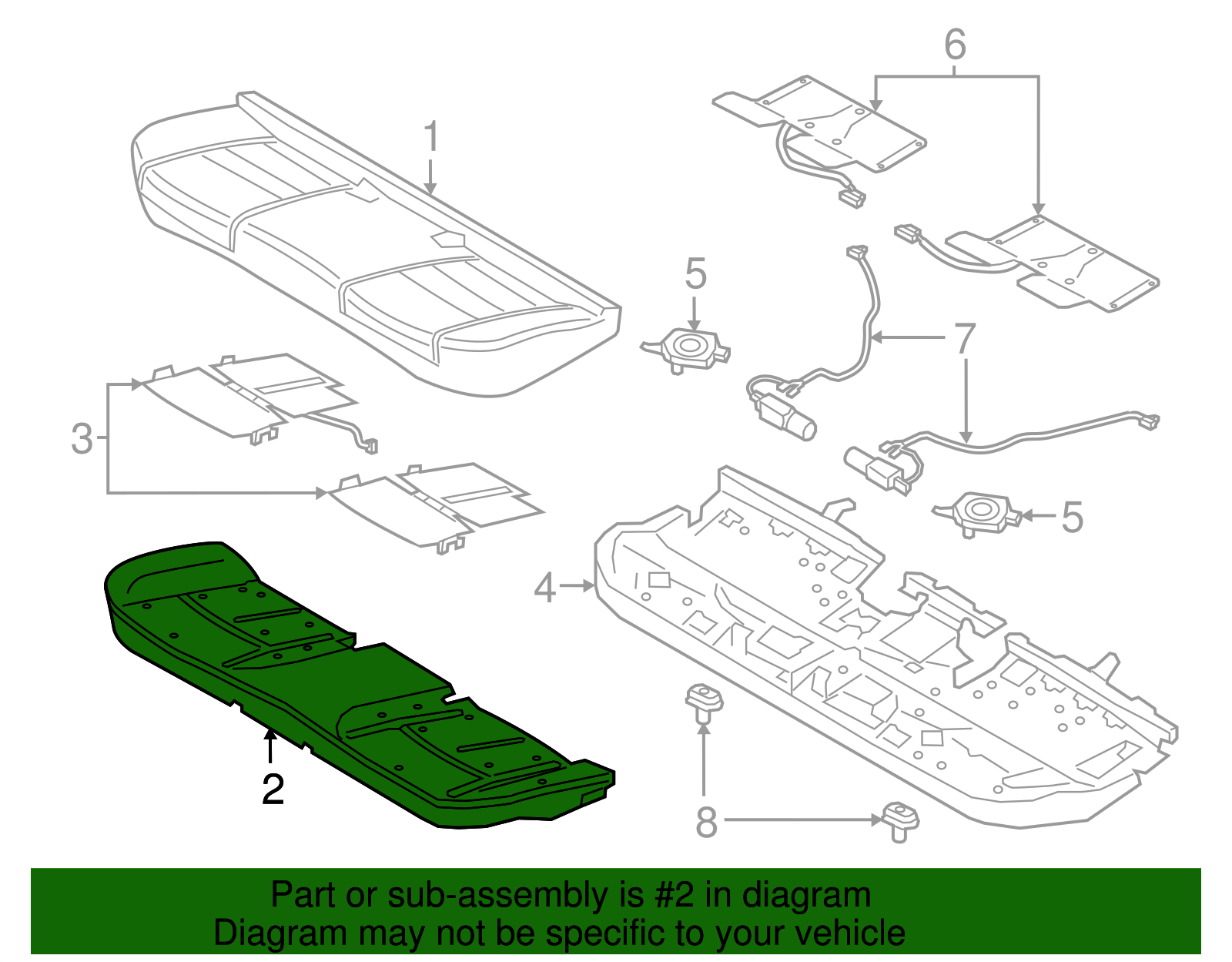 Seat Cushion Pad - Ford (GD9Z-5463840-E)