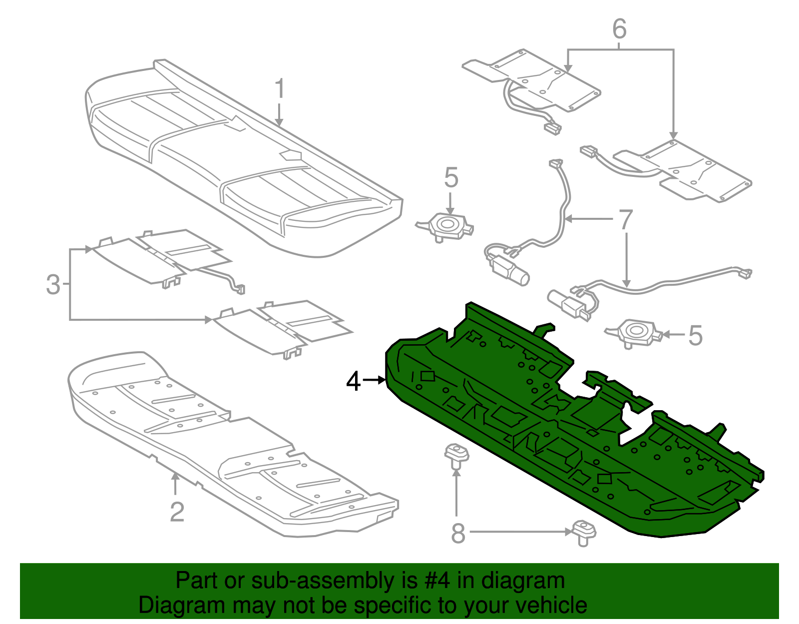 Cushion Frame - Ford (GD9Z-5463160-D)
