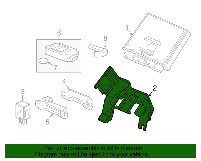 38321T7AA00 Bracket, Smart Power Control Unit & Sub Relay Box 2017
