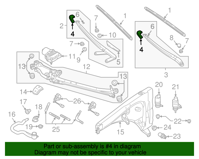 20032010 Porsche Cayenne Wiper Arm Cap 95562830601 Sunset Porsche