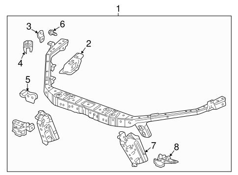 Radiator Support for 2017 Chevrolet Camaro #0