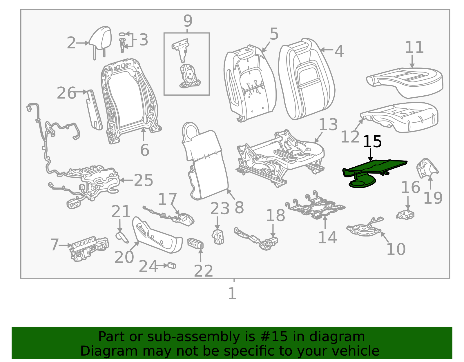 Driver Seat Vent Fan with Heater Element - GM (84435481)