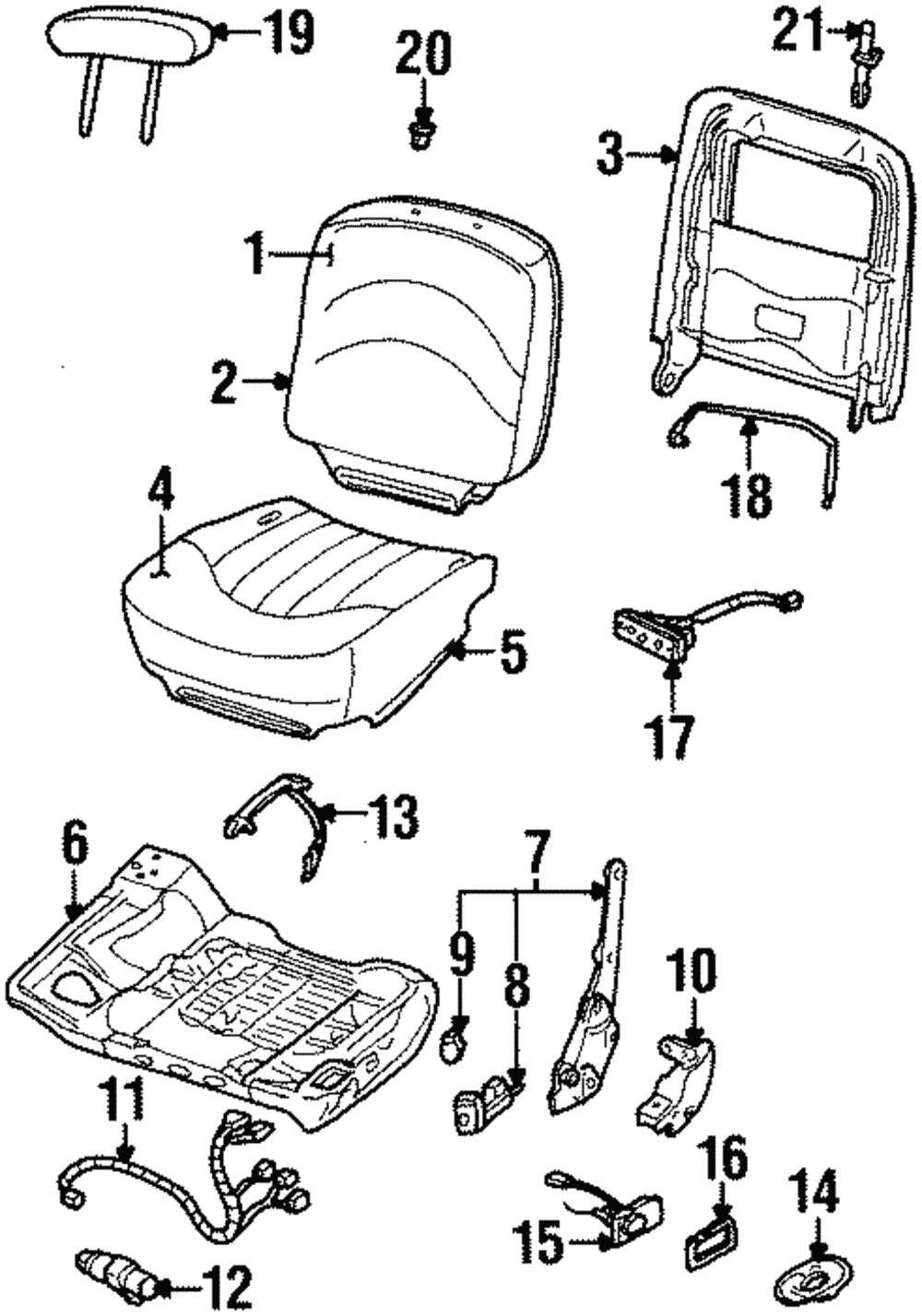 Seat Frame - Ford (YW7Z-5463101-AA)