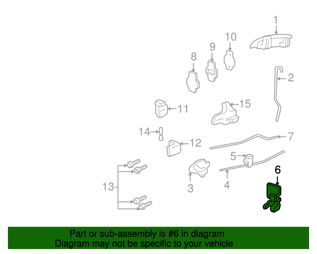 22723795 GM Passenger Side Rear Door Lock GM Parts Store