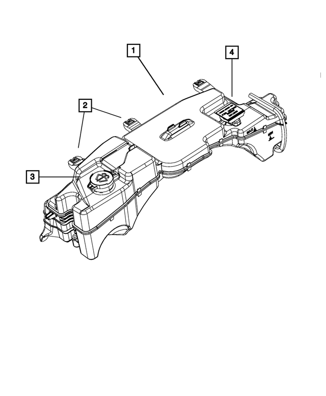 20082012 Jeep Liberty Washer And Coolant Reservoir 68024572AB Tucson Mopar Parts