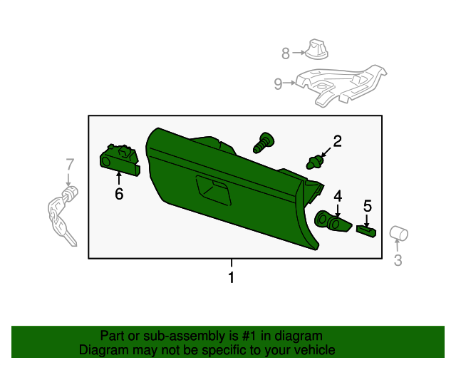 Honda Genuine 77500-SM4-A02ZC Glove Box Assembly