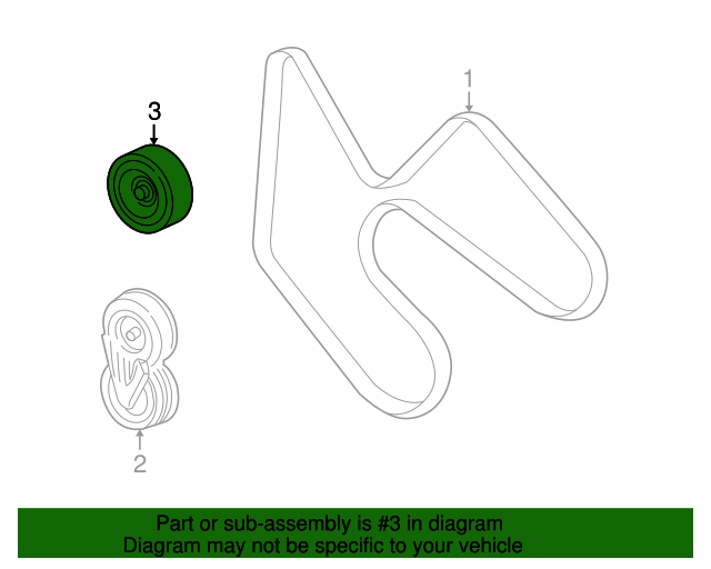 Genuine OEM Ford Part Accessory Drive Belt Idler Pulley 6L2Z6C348A