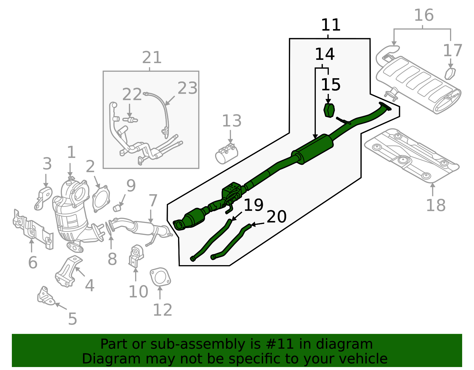 2022-2024 Hyundai Tucson Center Muffler 28600-P0580 | OEM