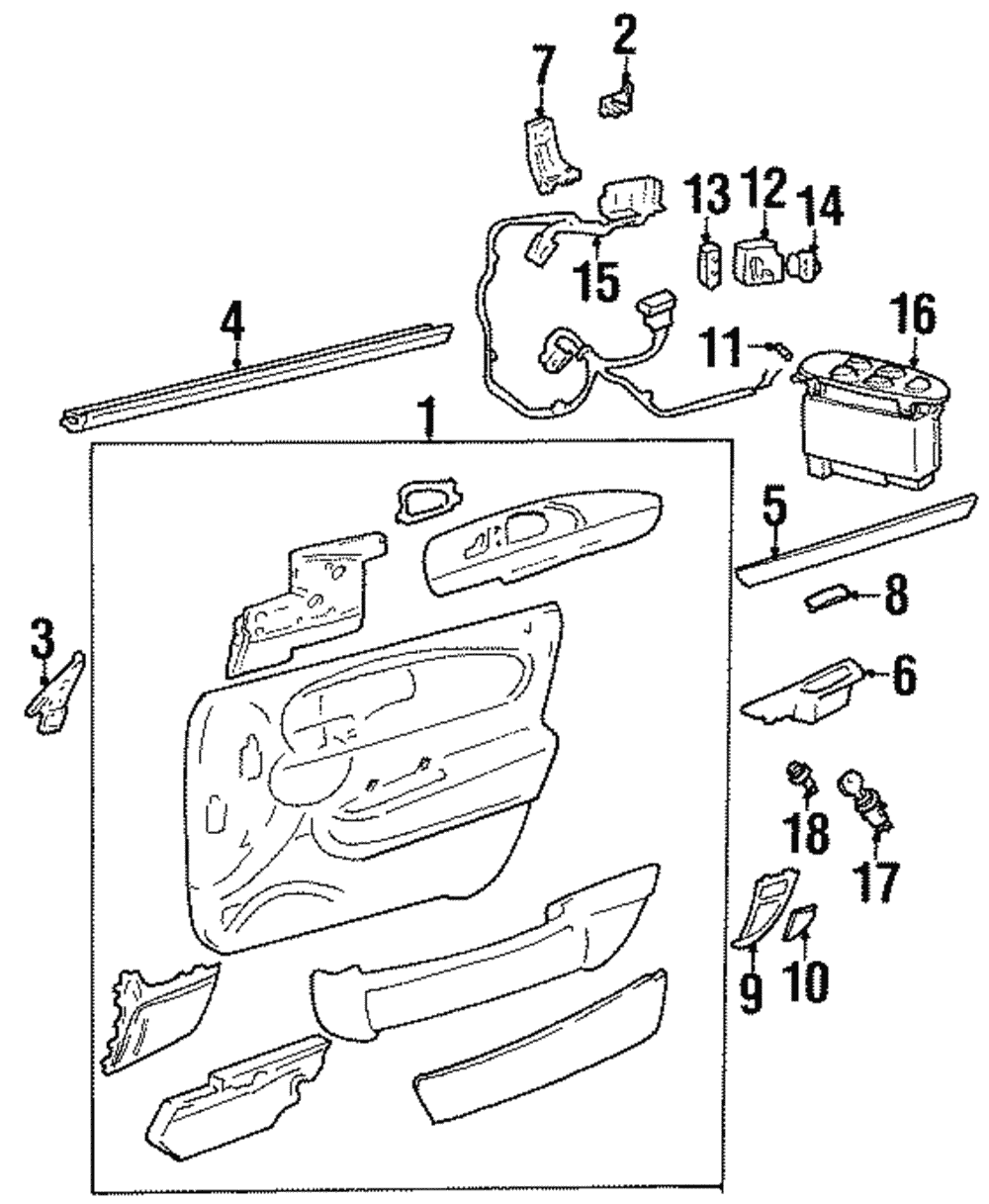 Door Trim Panel - Ford (YF3Z-5423943-BAB)