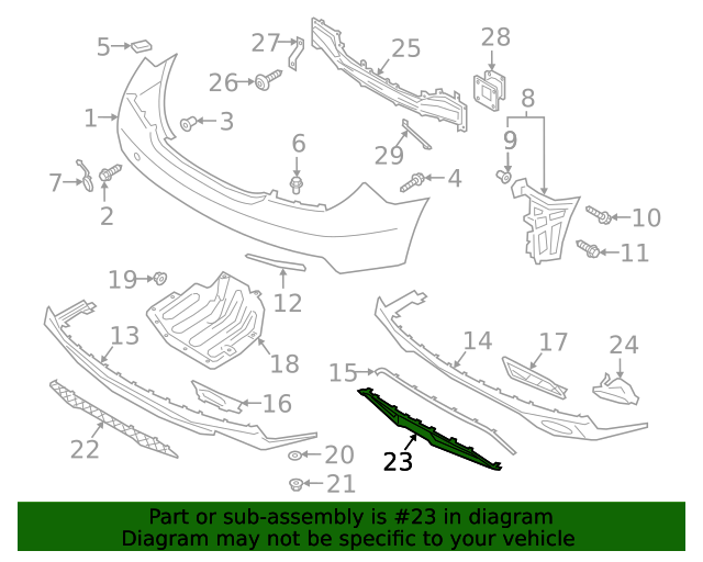 20192021 Genesis G70 Skid PlateRear Bumper 86671G9100 QuirkParts