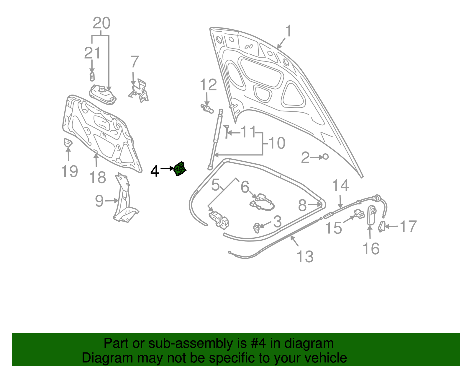Hood Stop Buffer - Volkswagen (7L6-823-493)