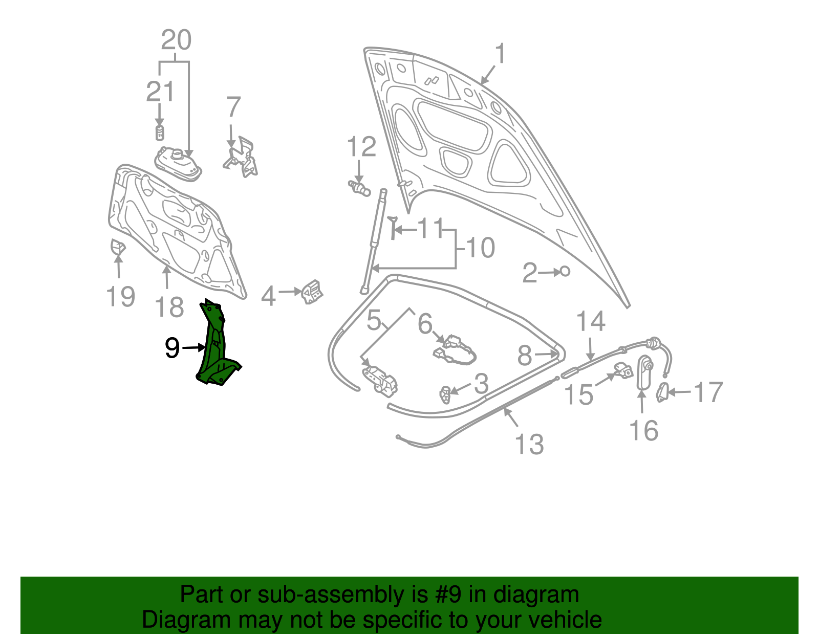 Hood Hinge - Volkswagen (7L6-823-302-B)