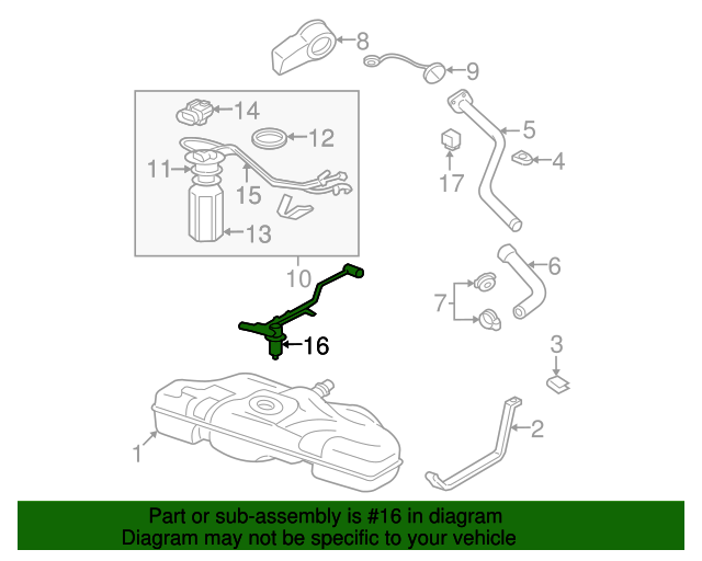 22707255 GM Fuel Tank Vent Valve Tube GM Parts Store