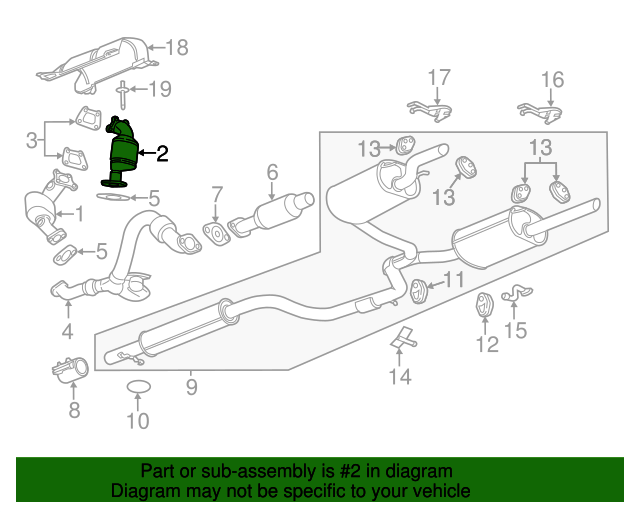 22839597 GM 3Way Catalytic Converter with Flanges, Gasket, and Studs