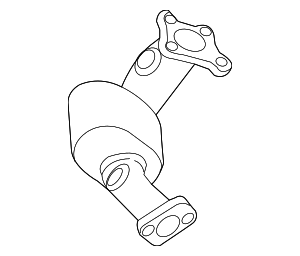 3-Way Catalytic Converter with Flanges, Gasket, and Studs 19420258 ...