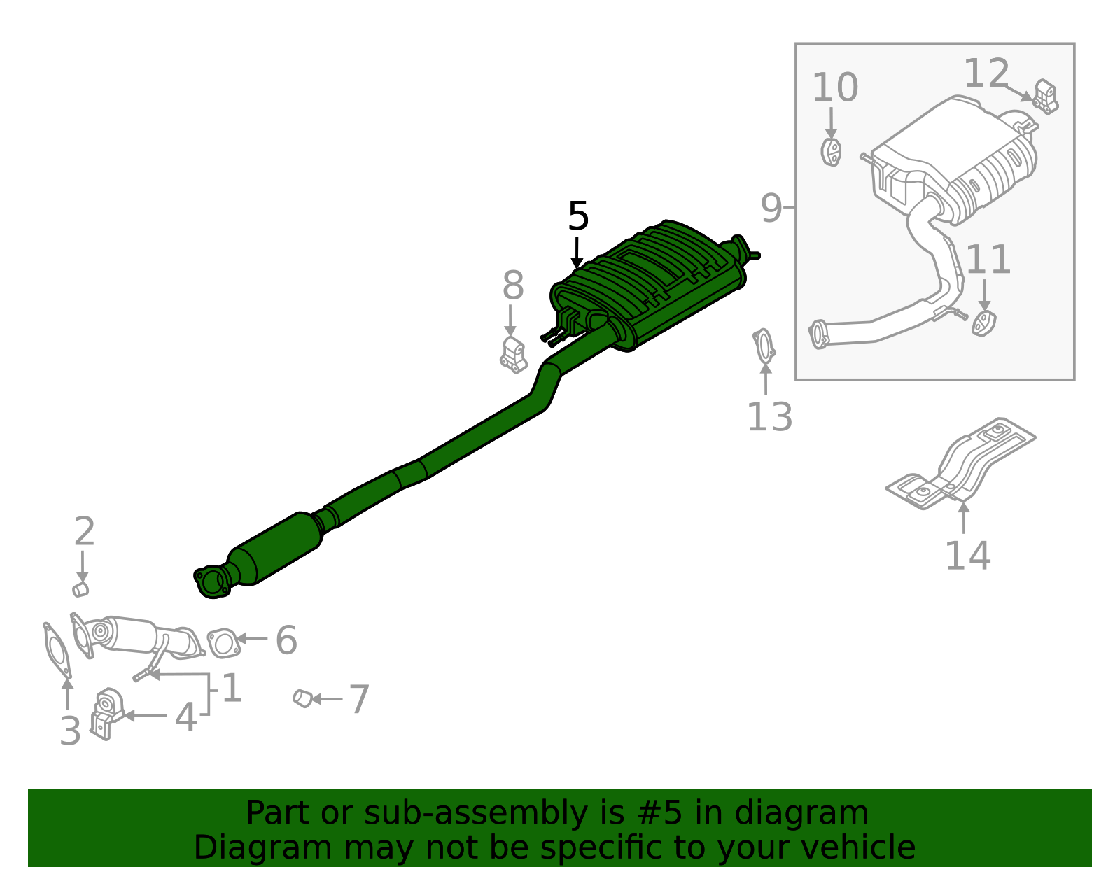 2022-2024 Hyundai Santa Cruz Muffler & Pipe 28650-K5580