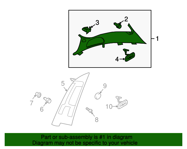 Upper Quarter Trim 5N0-867-288-E-95T